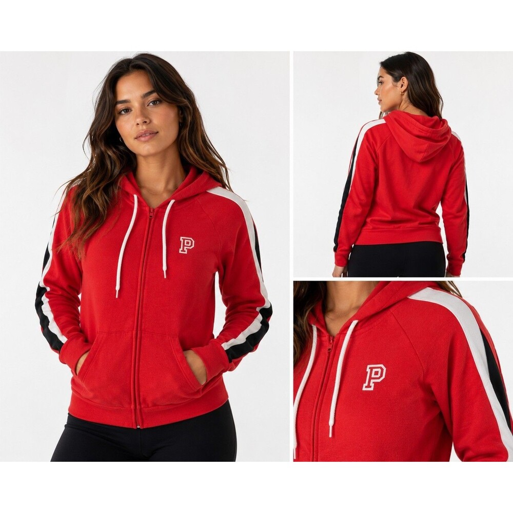 PINK Victoria's Secret Red Campus Hoodie Women's S